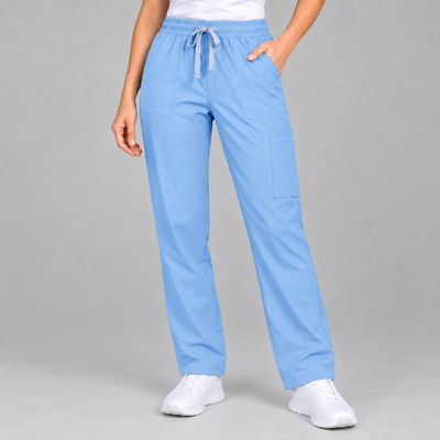 Halcyra Light Blue Scrub Jogger Pants
