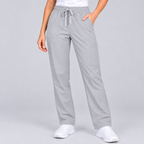 Halcyra Light Grey Scrub Jogger Pants