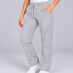 Halcyra Light Grey Scrub Jogger Pants