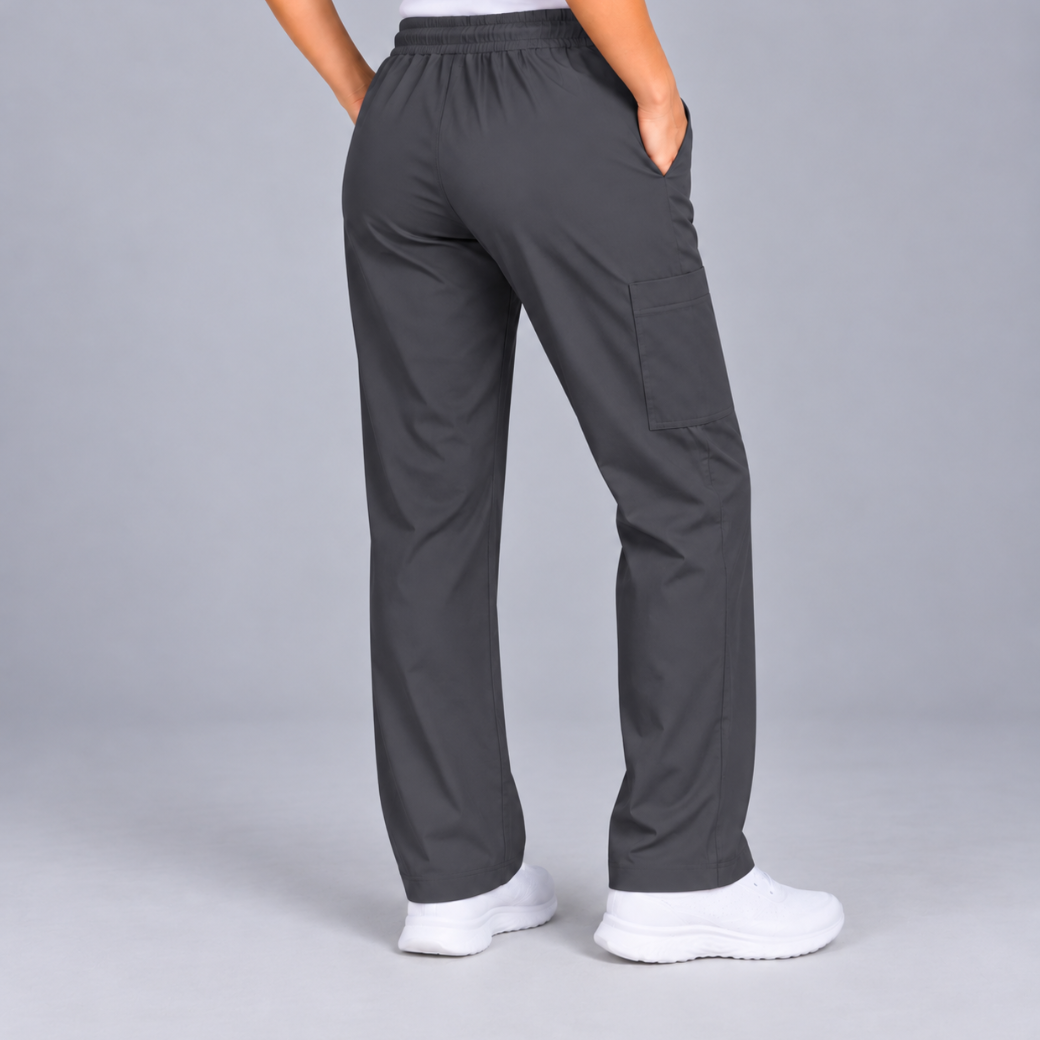 Halcyra Dark Grey Scrub Jogger Pants