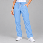 Halcyra Light Blue Scrub Jogger Pants