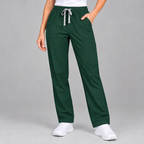 Halcyra Dark Green Scrub Jogger Pants
