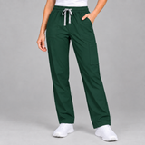 Halcyra Dark Green Scrub Jogger Pants