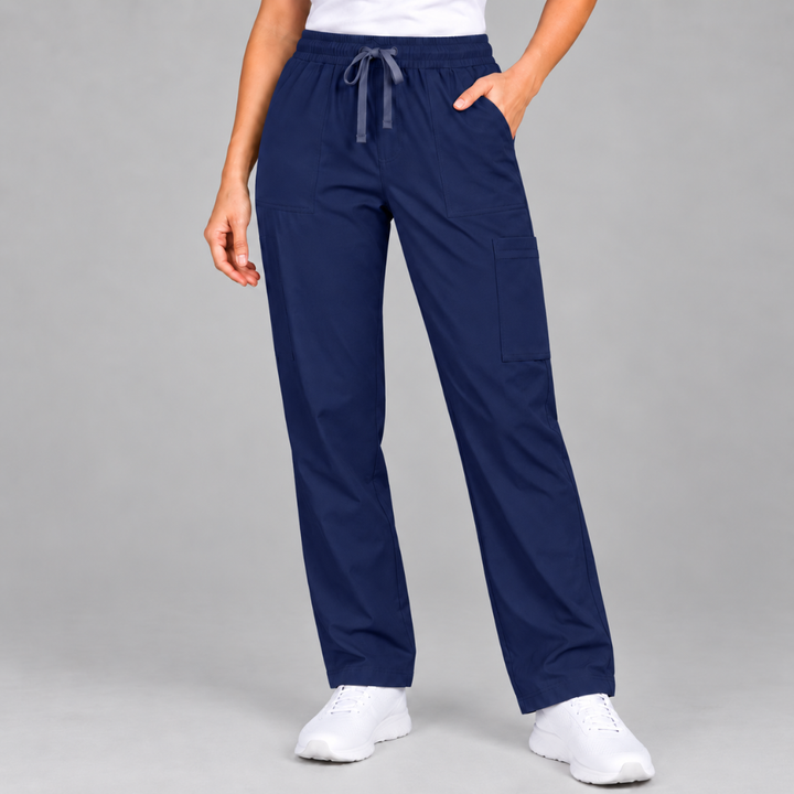 Halcyra Navy Scrub Jogger Pants