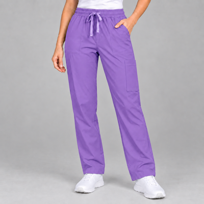Halcyra Purple Scrub Jogger Pants