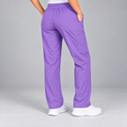 Halcyra Purple Scrub Jogger Pants